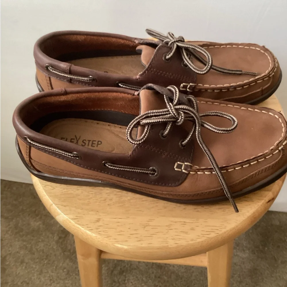 Men's Brown Leather Boat Shoes